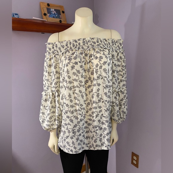 Max Studio Off The Shoulder Peasant Blouse - Picture 3 of 10